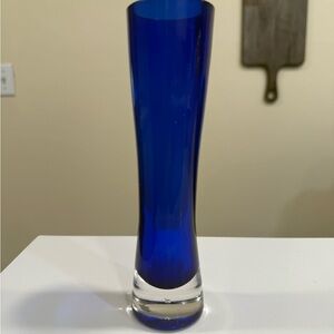 Elegant Blue Glass Vase